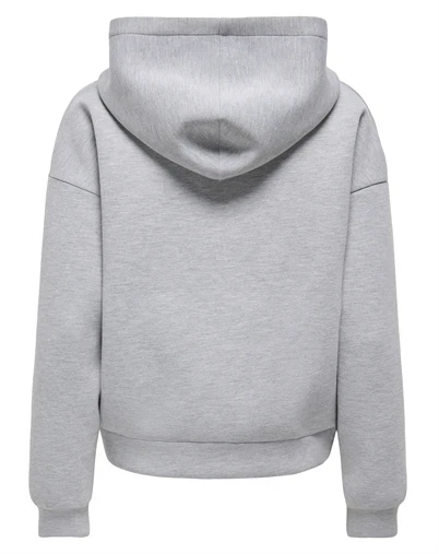 JDY - JDYSabrina Scuba Zip Hoodie - Light Grey Melange